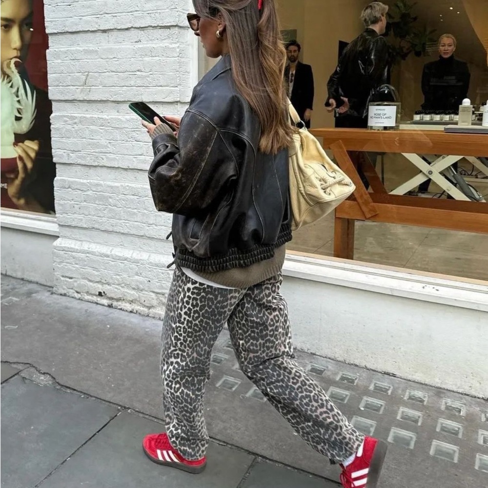 Mango animal print pants size 2